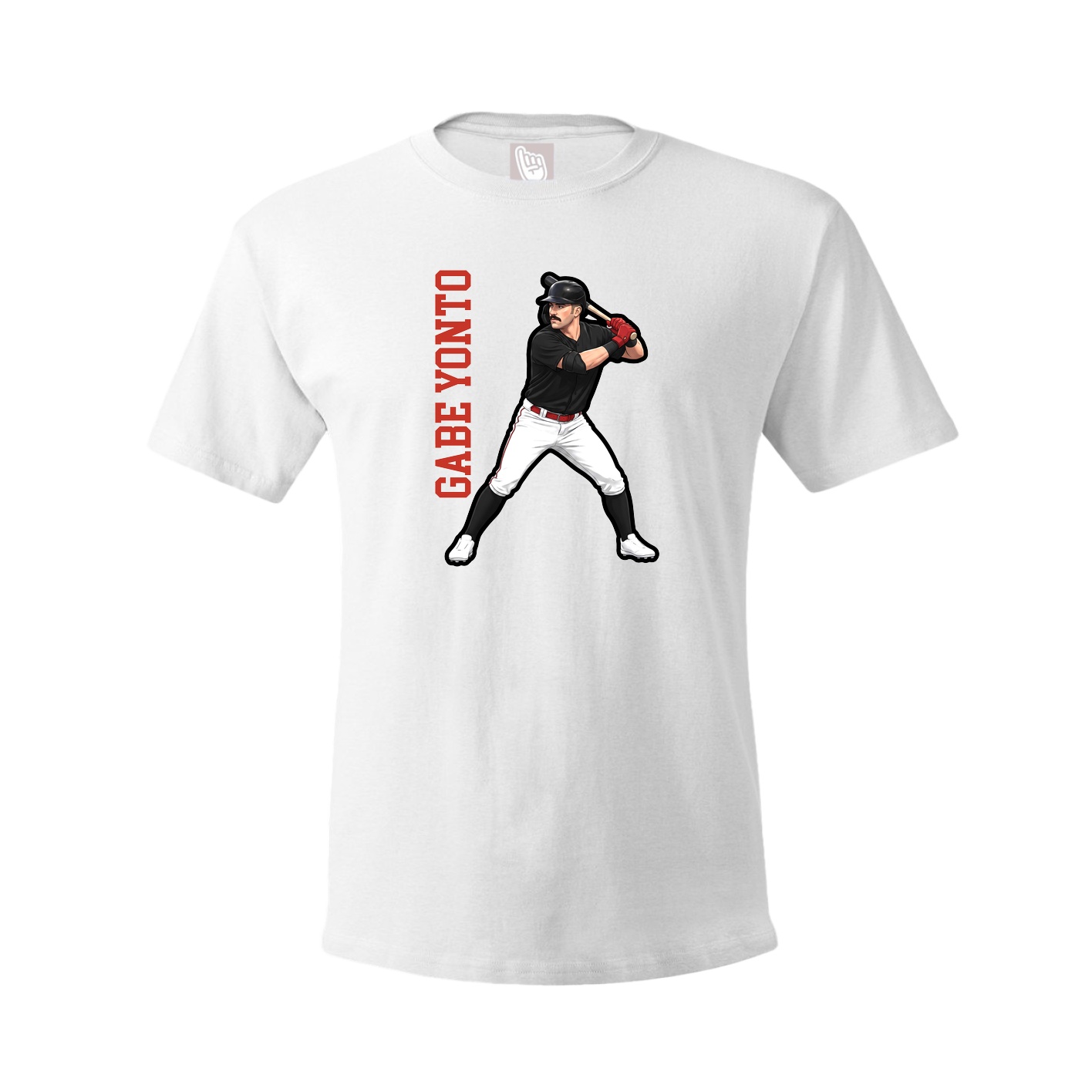 Tee — Name Vertical in White