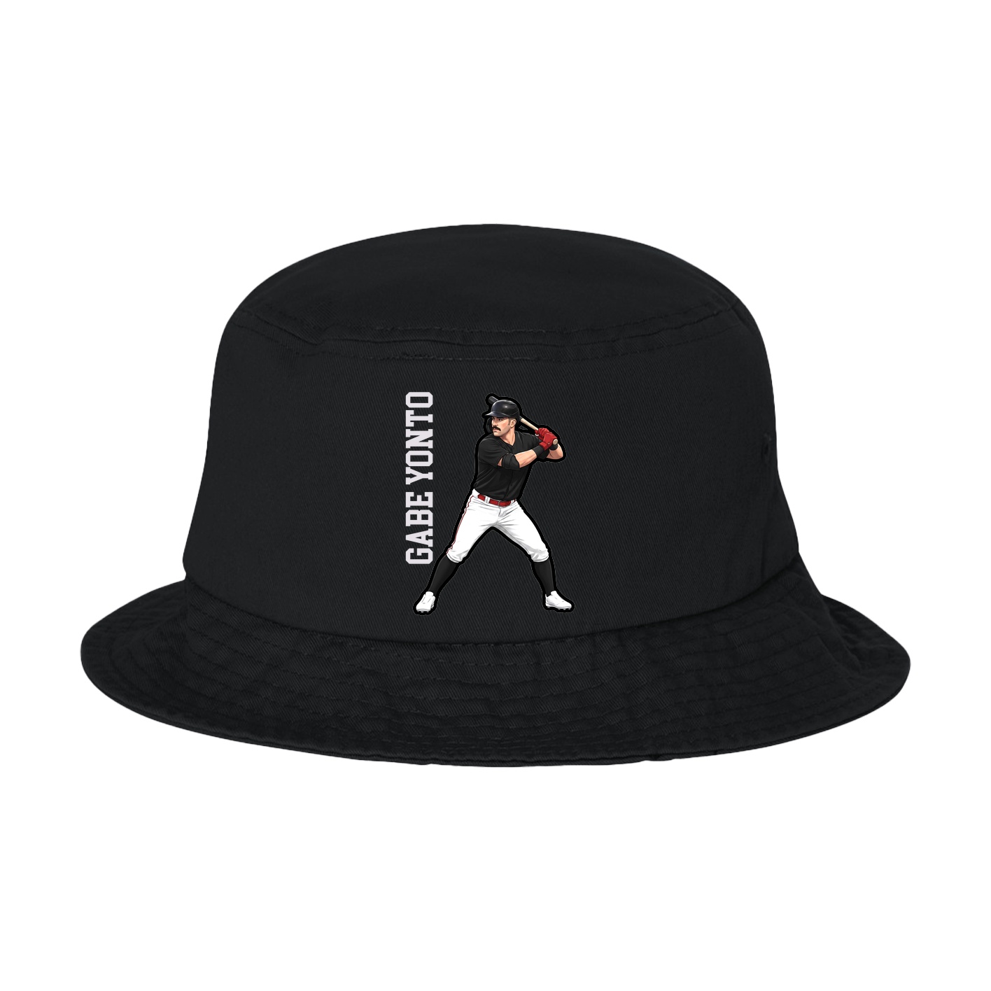 Bucket Cap — Name Vertical in Black