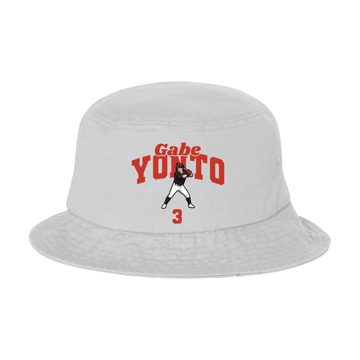 Bucket Cap — Signature Arch in White