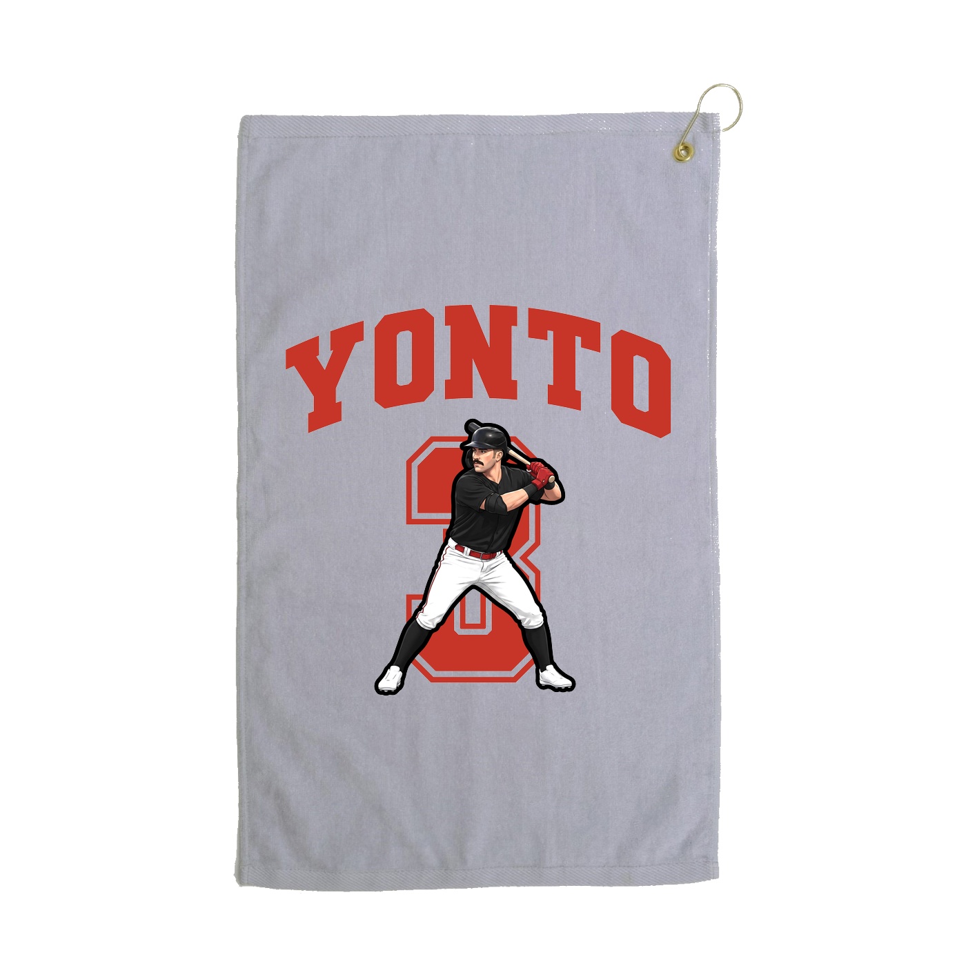 Golf Towel — Number in Grey