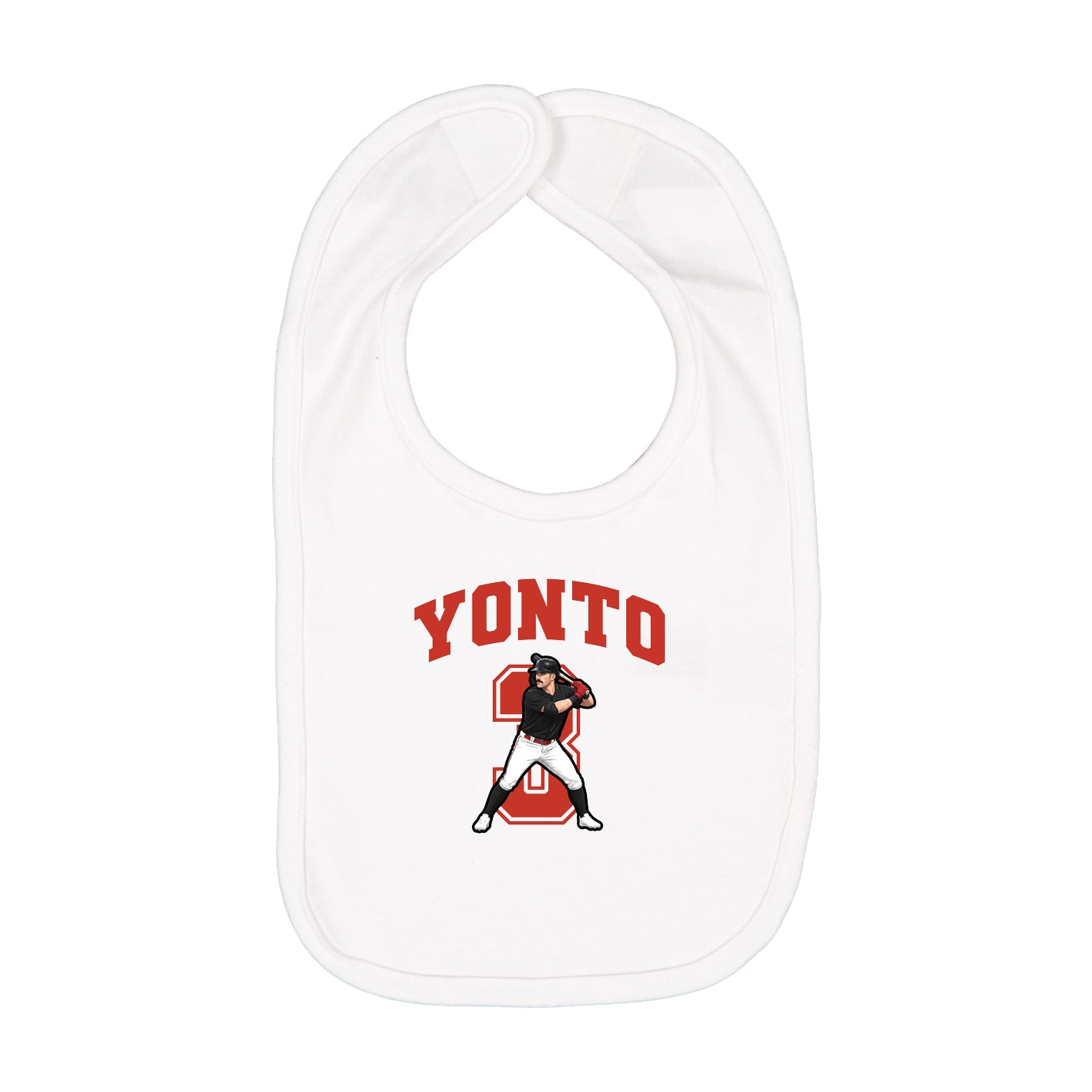 Infant Bib — Number in White