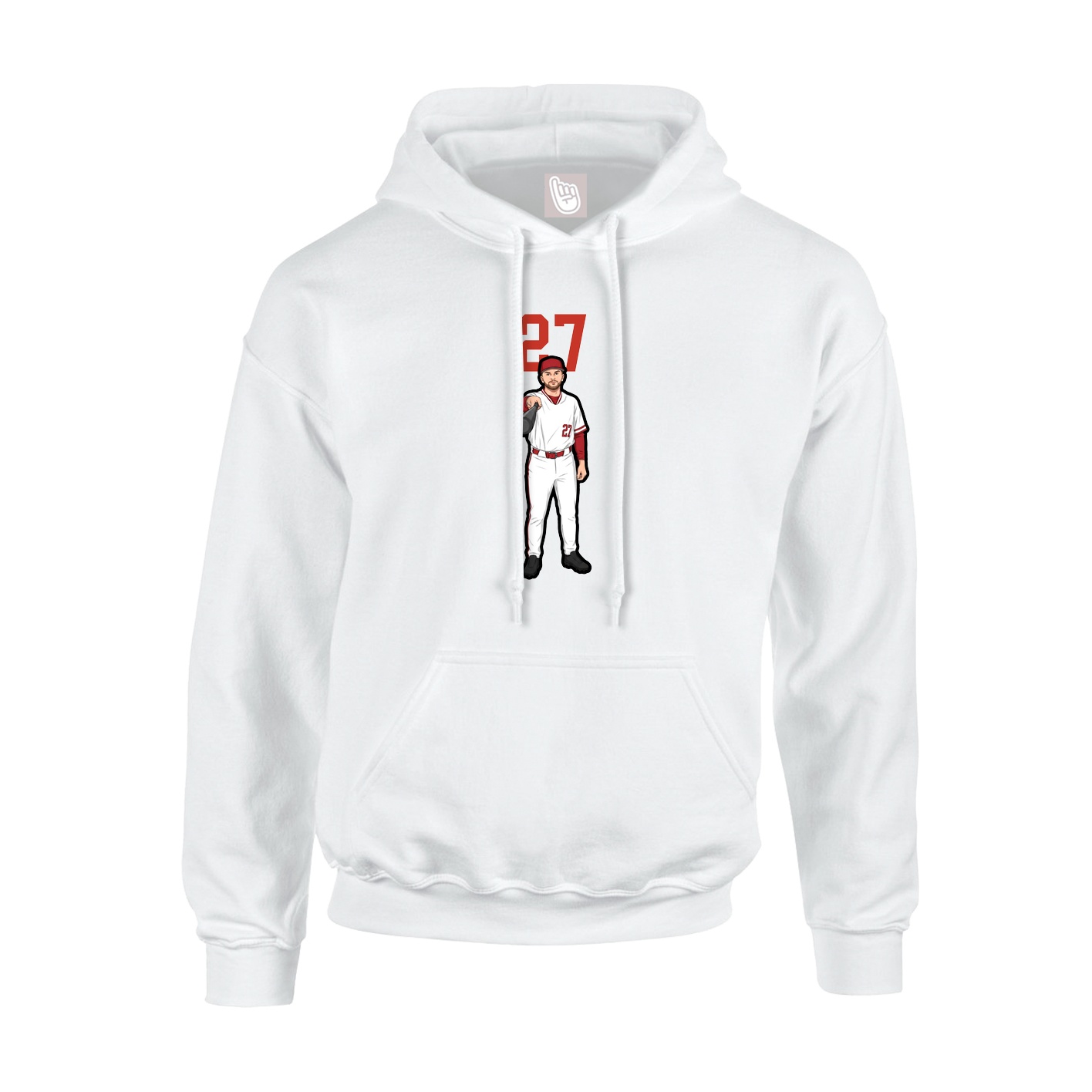 Hoodie — Number Top in White