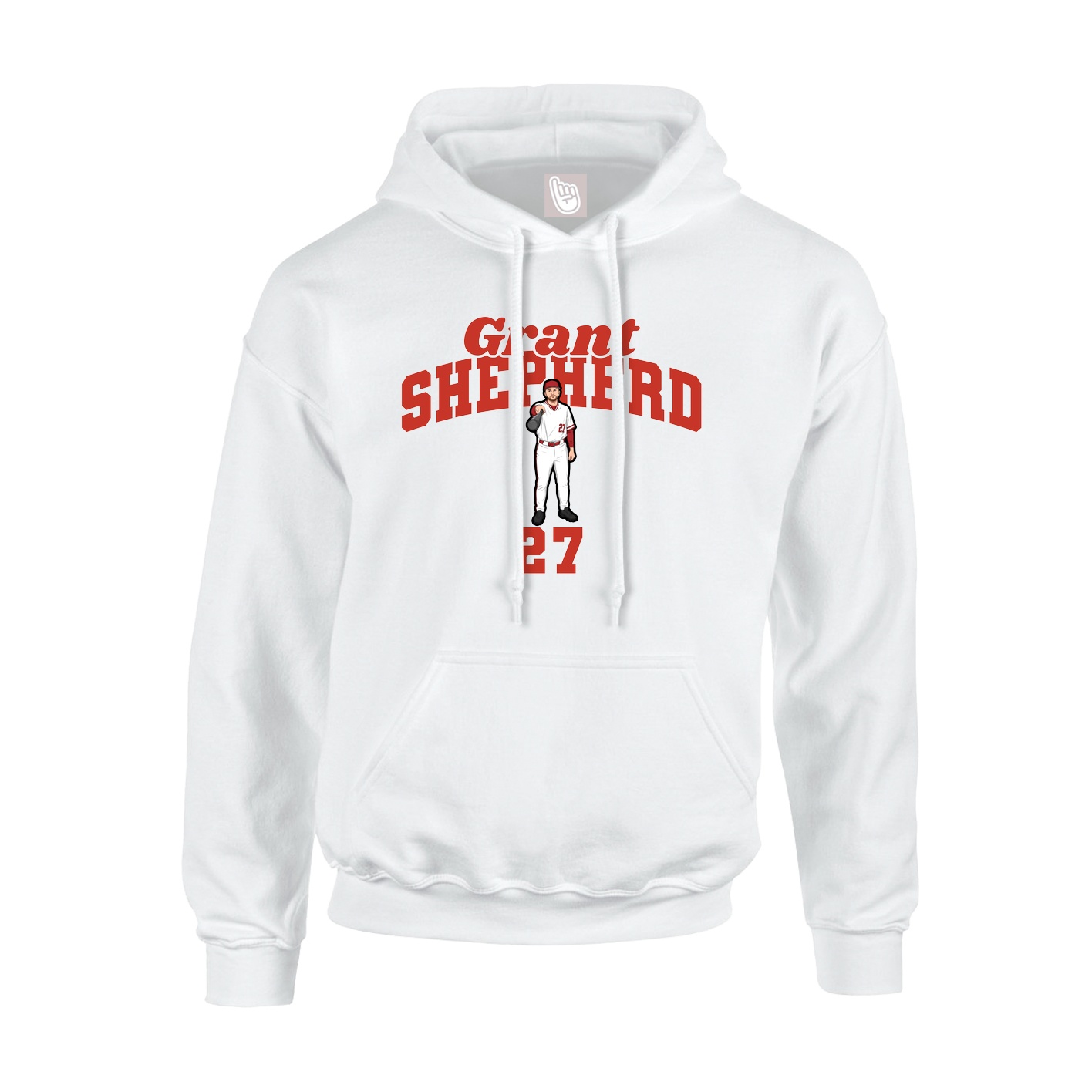 Youth Hoodie — Signature Arch in White