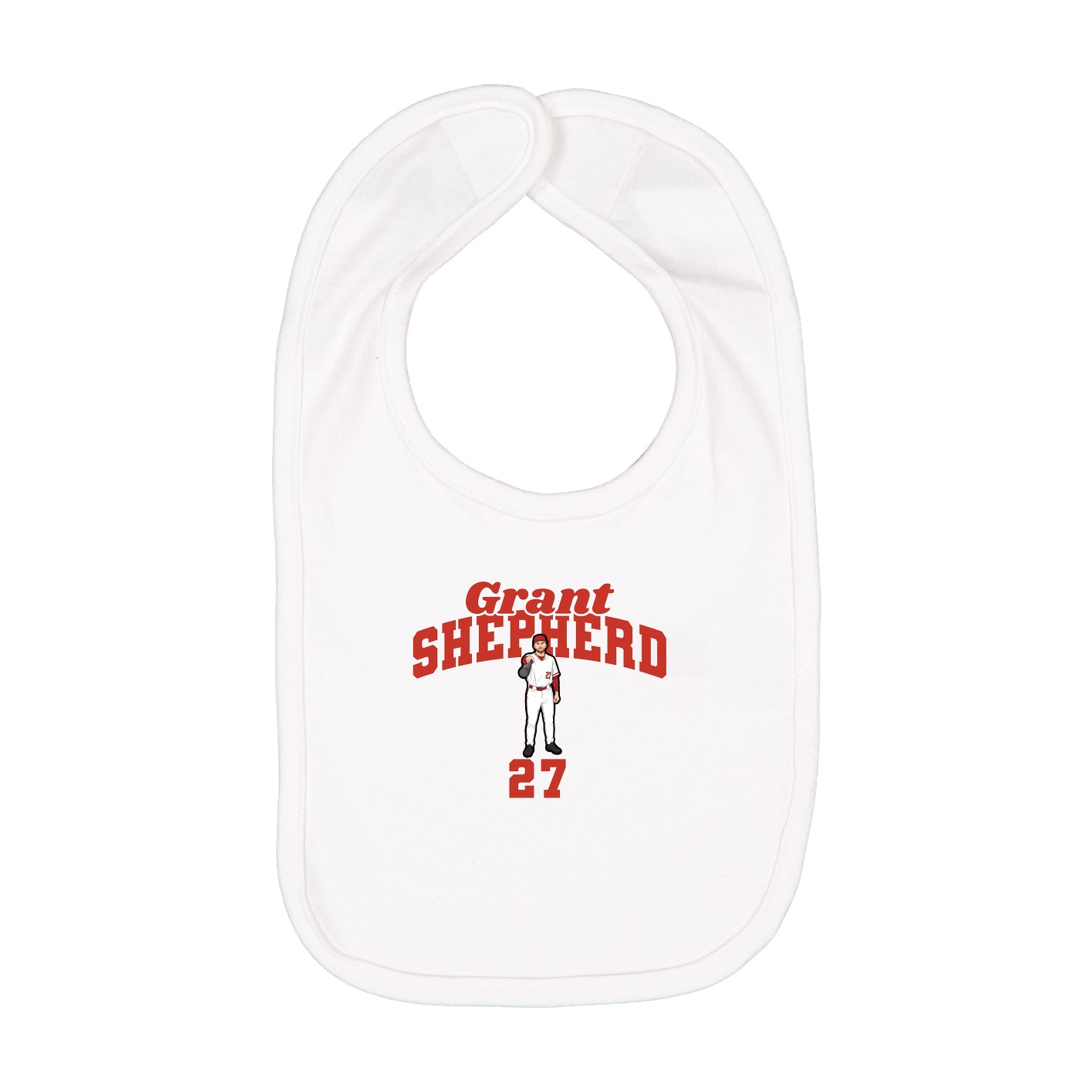 Infant Bib — Signature Arch in White