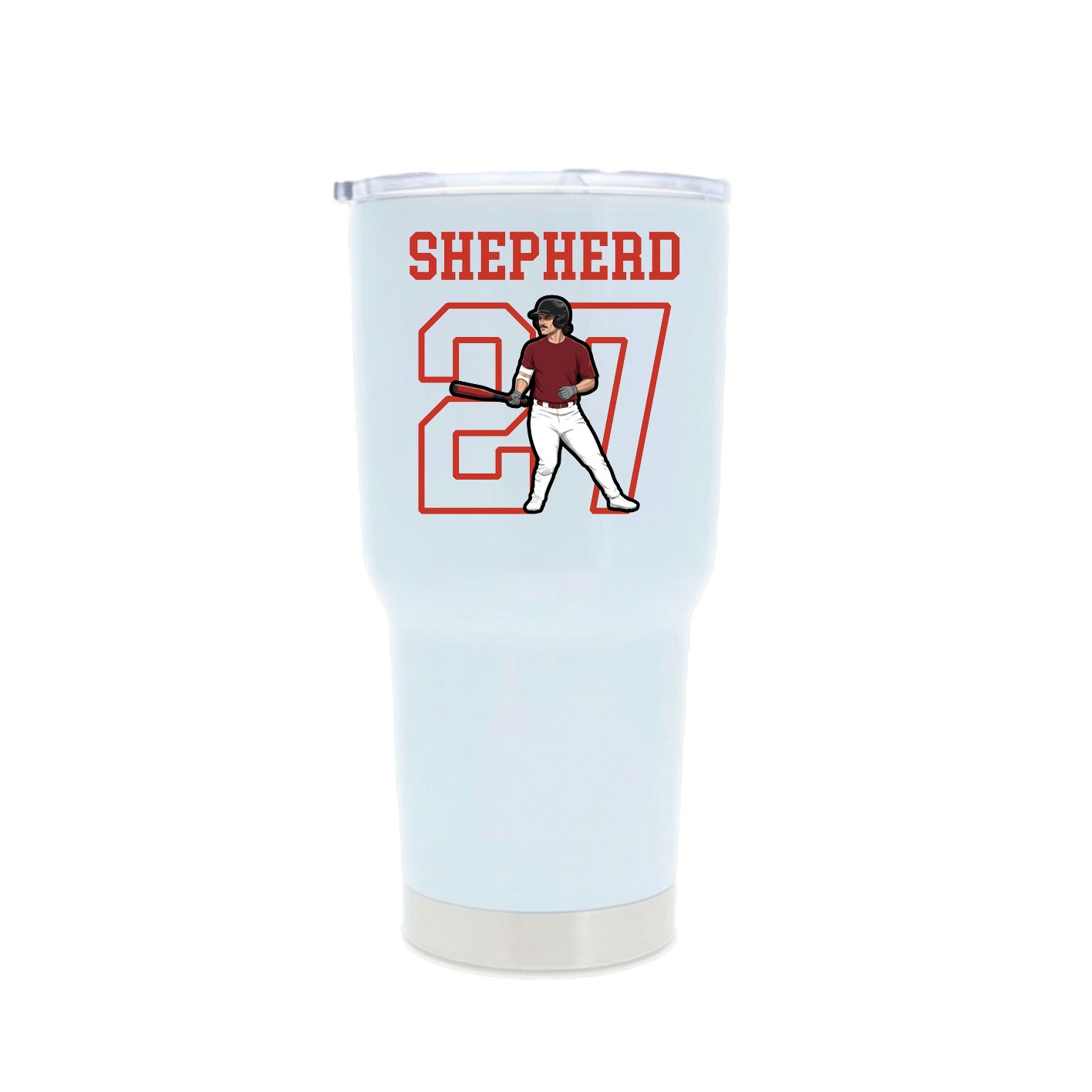 30oz Stainless Steel Tumbler — Shirsey in White