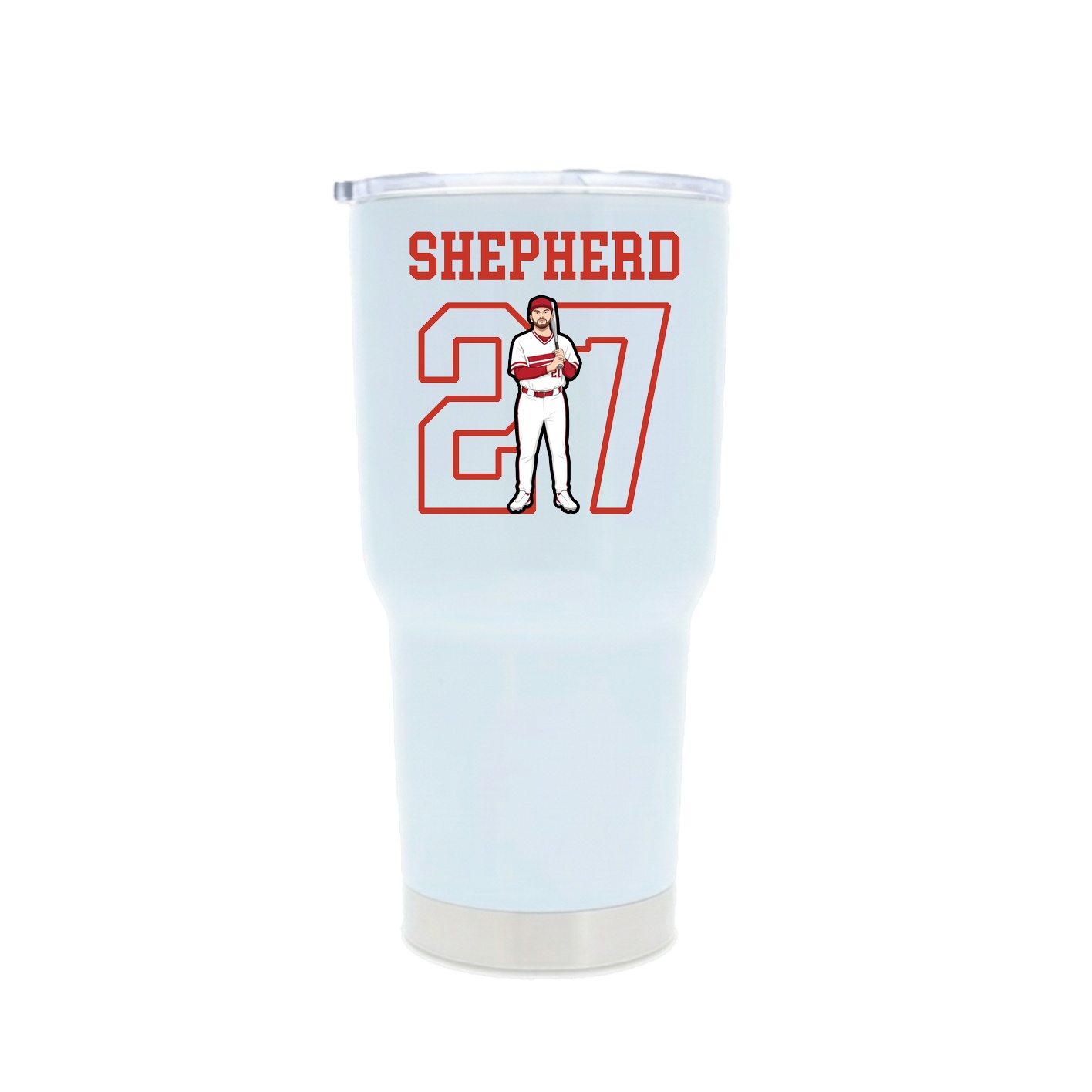 30oz Stainless Steel Tumbler — Shirsey in White