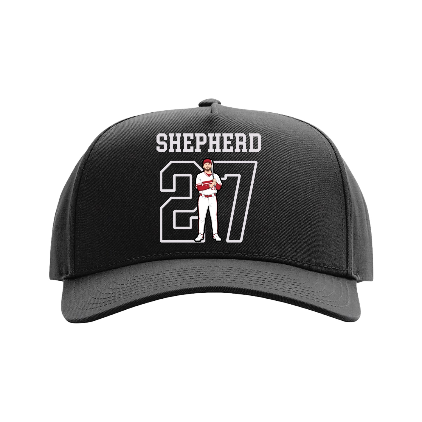 Full Fabric Five-Panel Champ Cap — Shirsey in Black