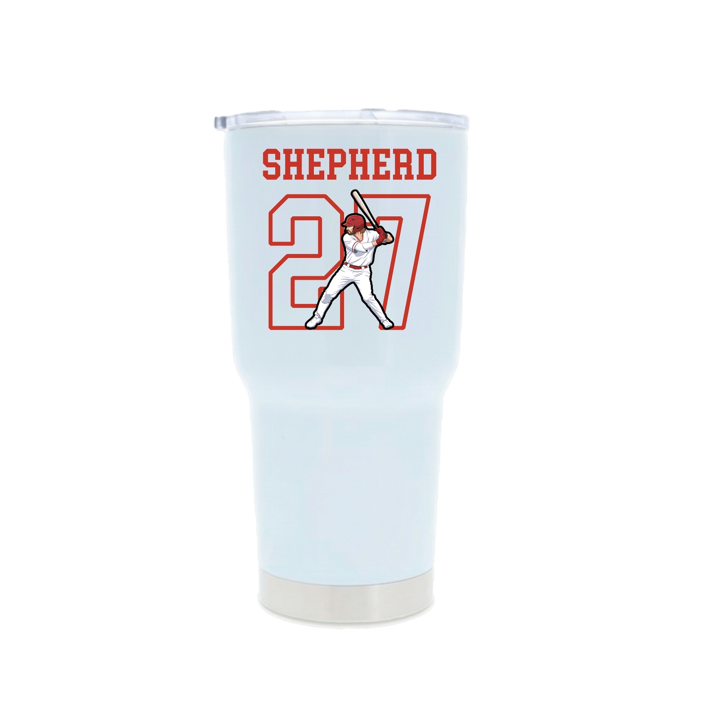 30oz Stainless Steel Tumbler — Shirsey in White