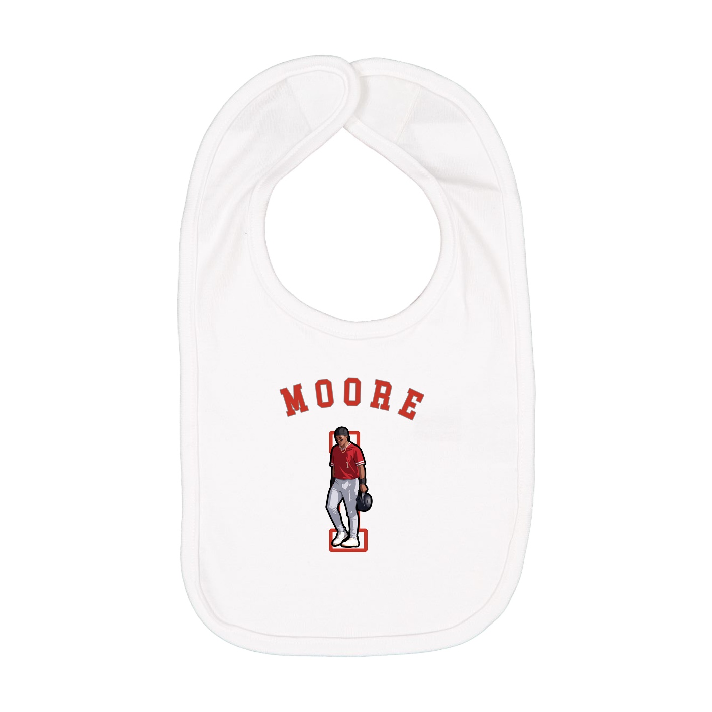 Infant Bib — Shirsey Arch in White
