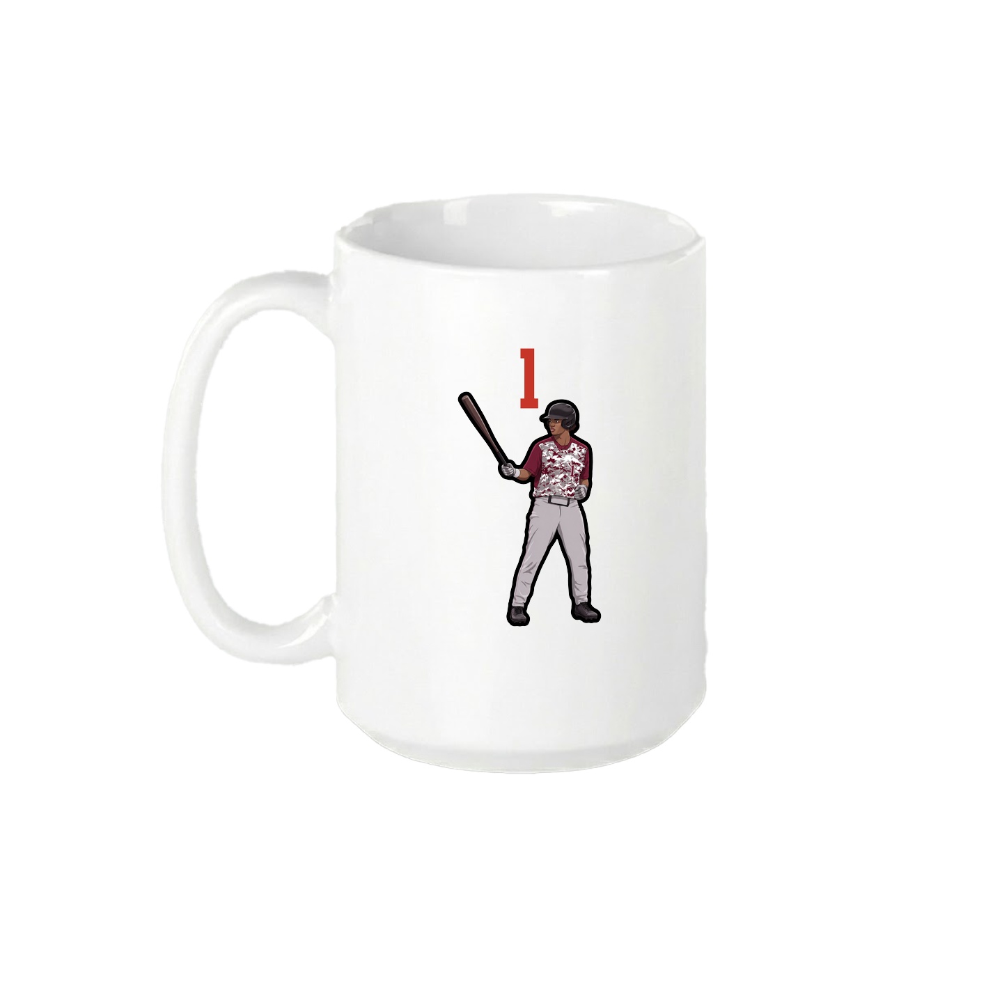 15oz Coffee Mug — Number Top in White