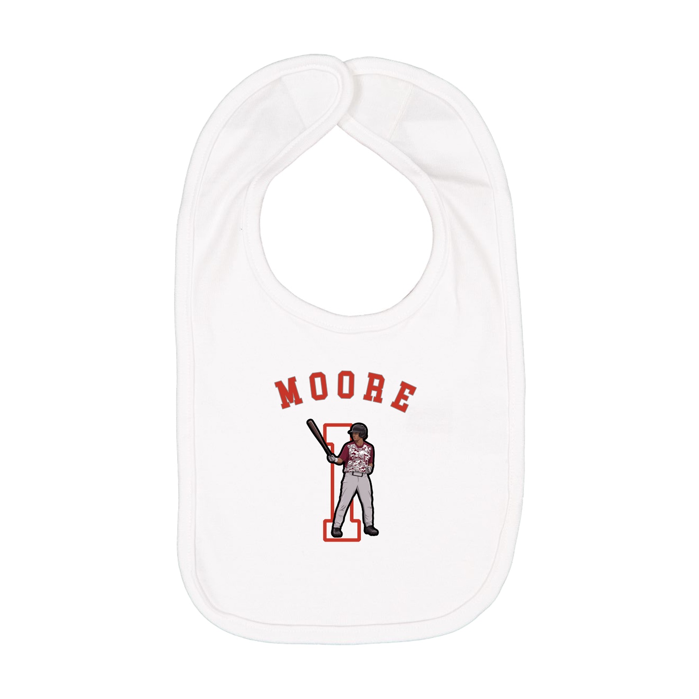 Infant Bib — Shirsey Arch in White
