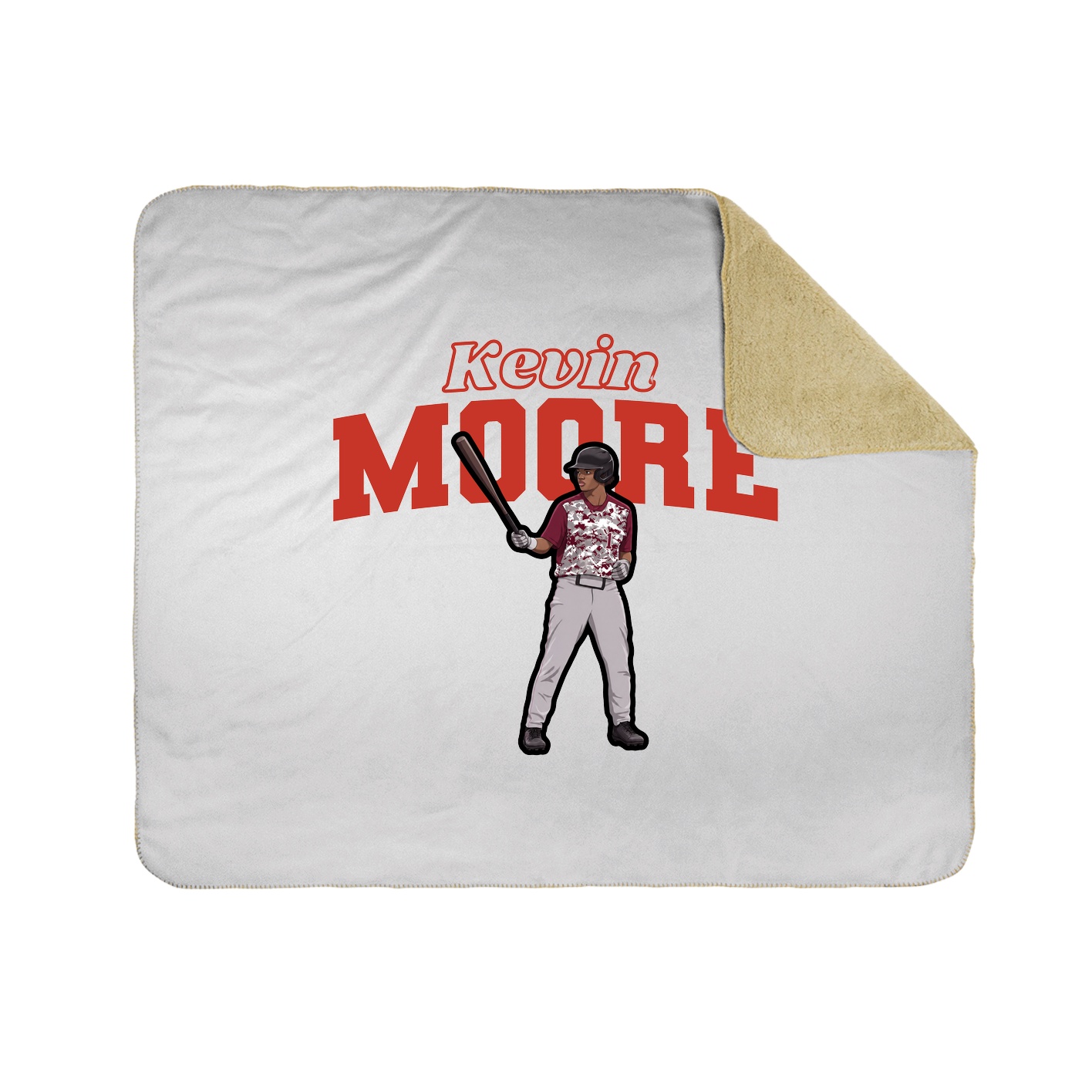 Throw Blanket — Name Arch in White