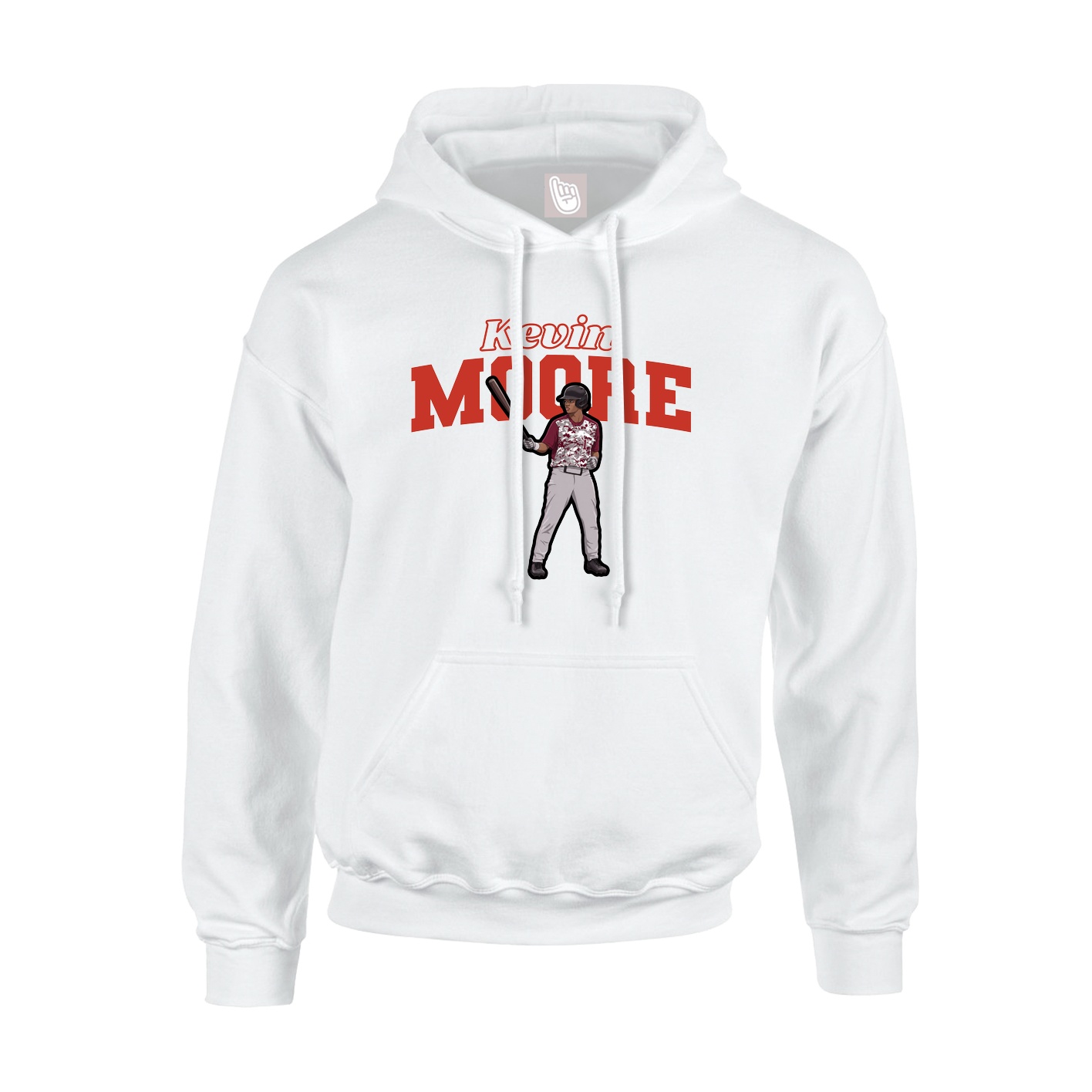Hoodie — Name Arch in White