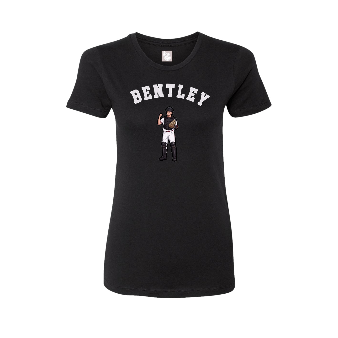 Fitted Women's Tee — Shirsey Arch in Black