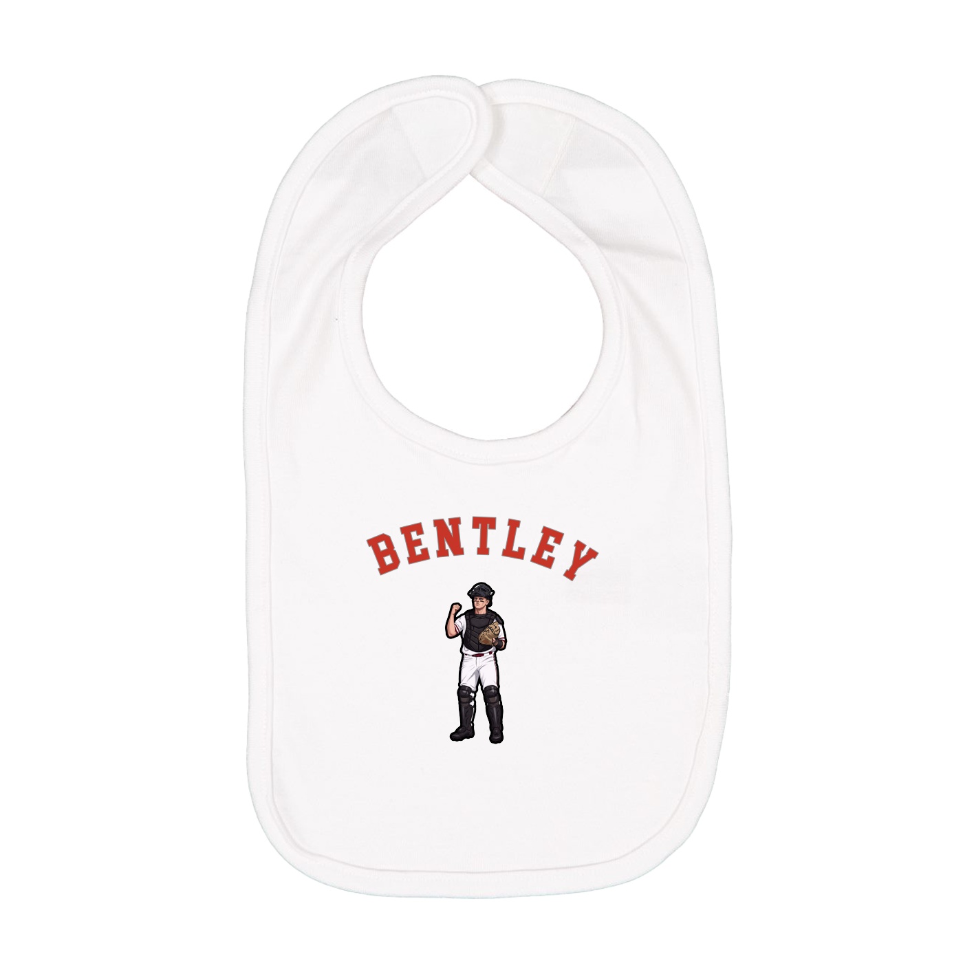 Infant Bib — Shirsey Arch in White