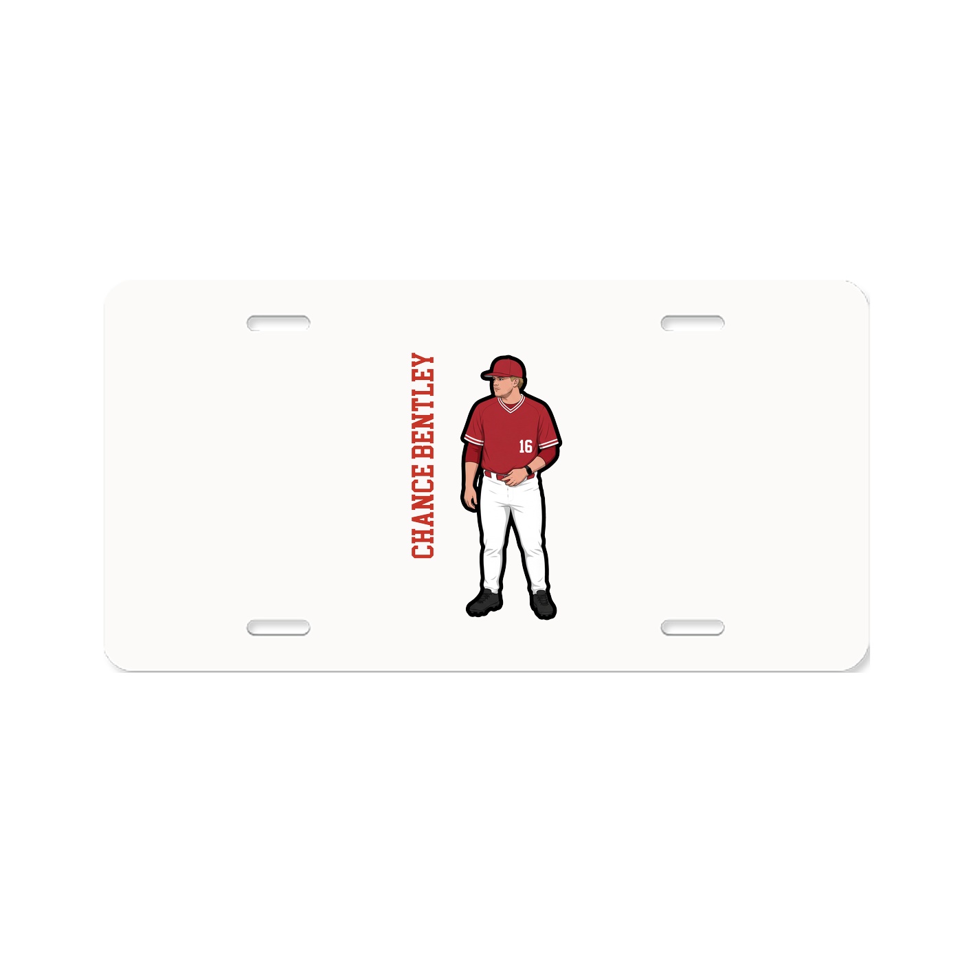 License Plate — Name Vertical in Classic