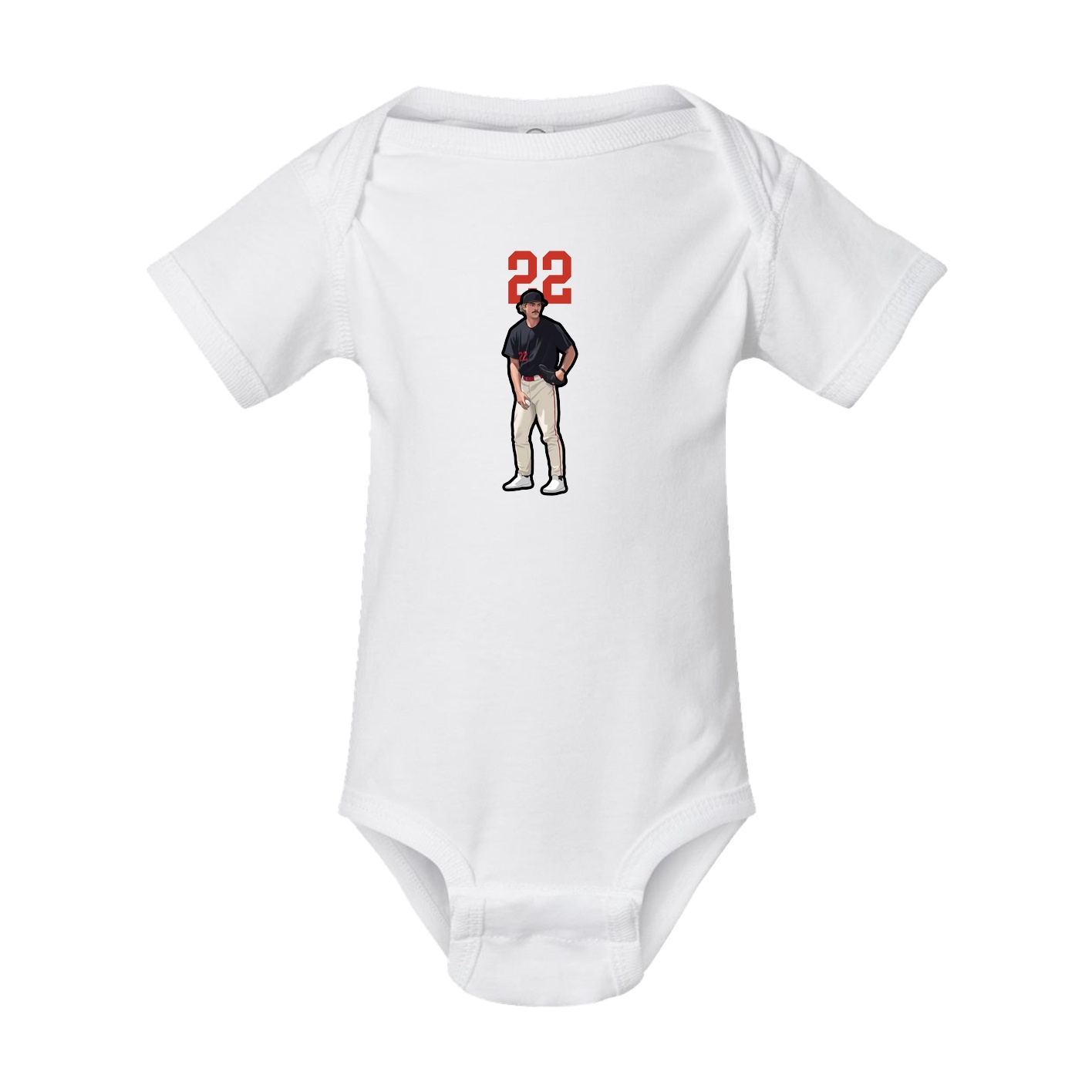 Baby Onesie — Number Top in White