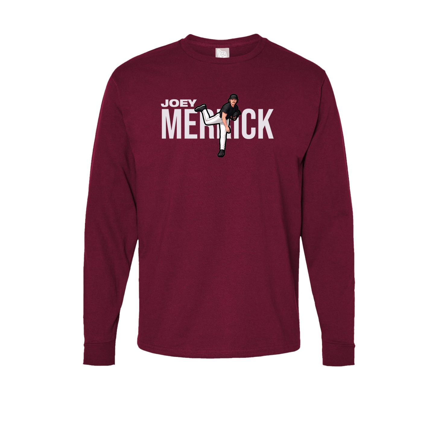 Long Sleeve Tee — Player Name in Cardinal