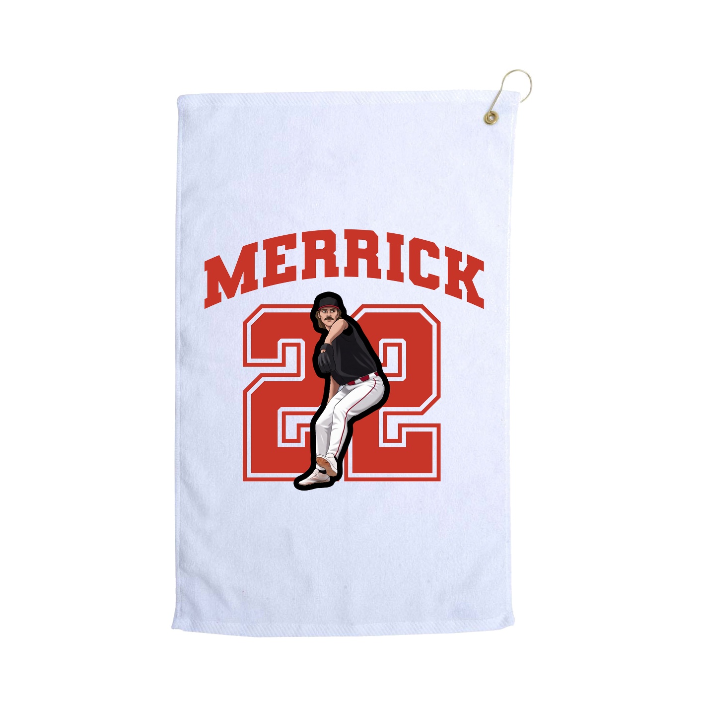 Golf Towel — Number in White
