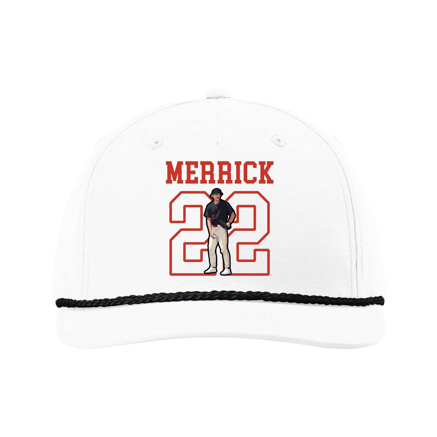 Five-Panel Classic Rope Cap — Shirsey in White