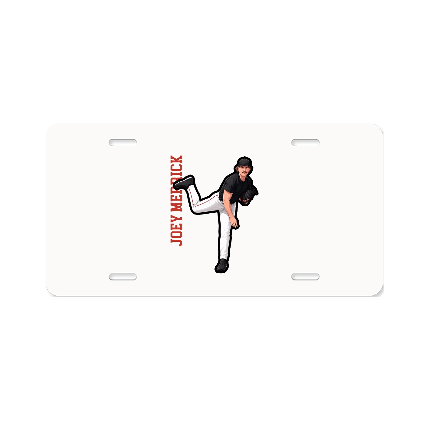 License Plate — Name Vertical in Classic
