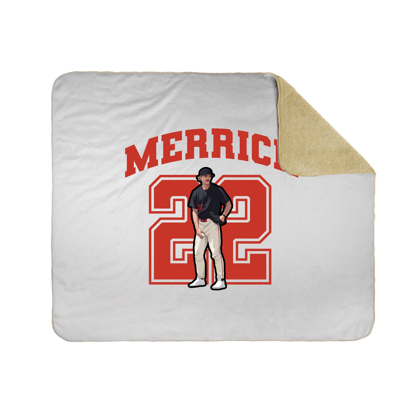 Throw Blanket — Number in White
