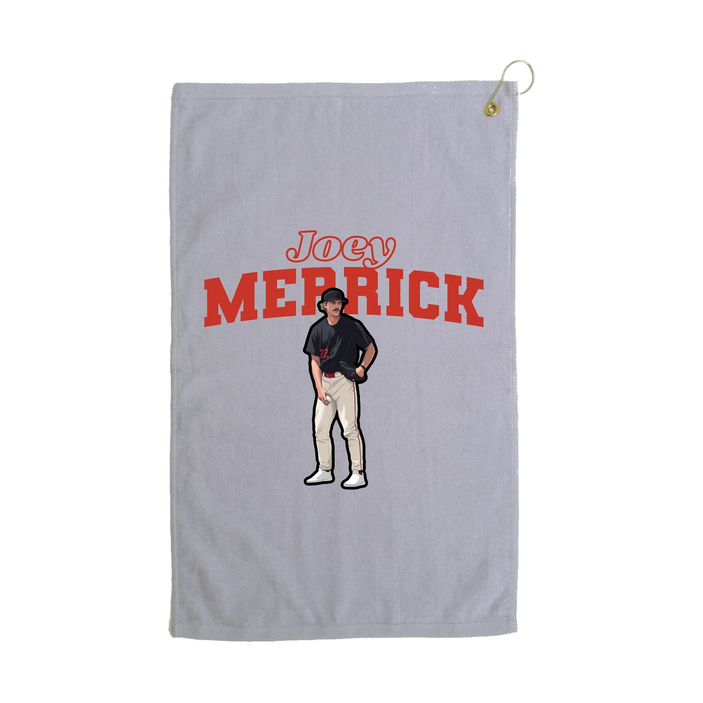 Golf Towel — Name Arch in Grey
