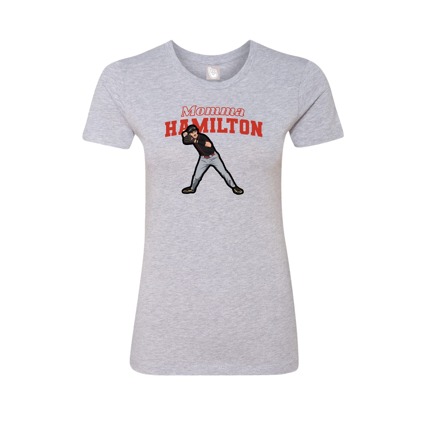 Womens Tee — Mothers Day Block in Grey