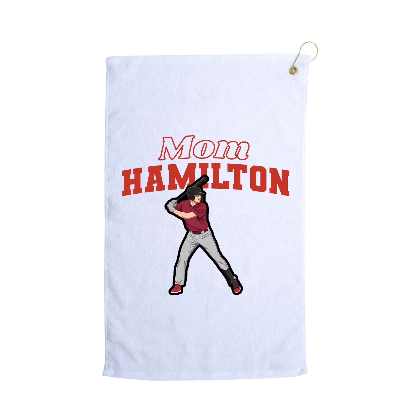 Golf Towel — Mothers Day Block in White