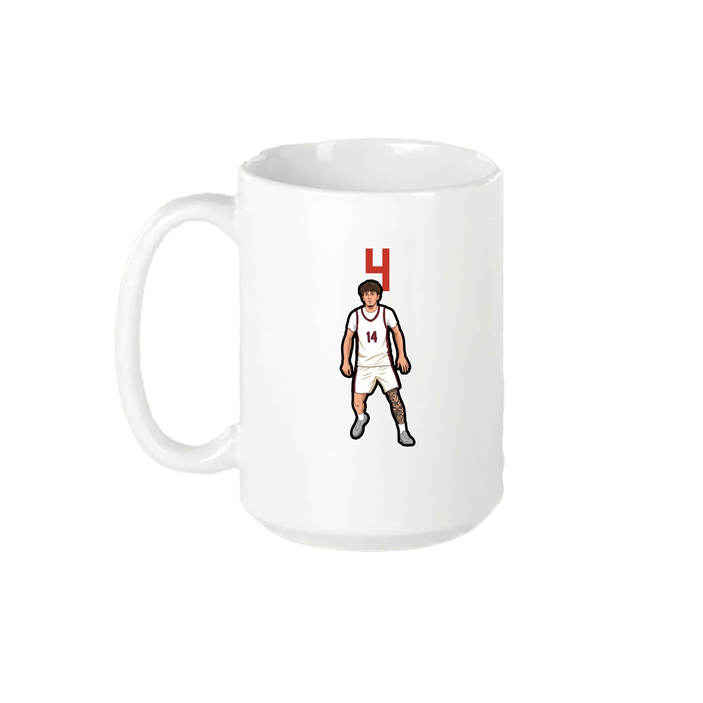 15oz Coffee Mug — Number Top in White