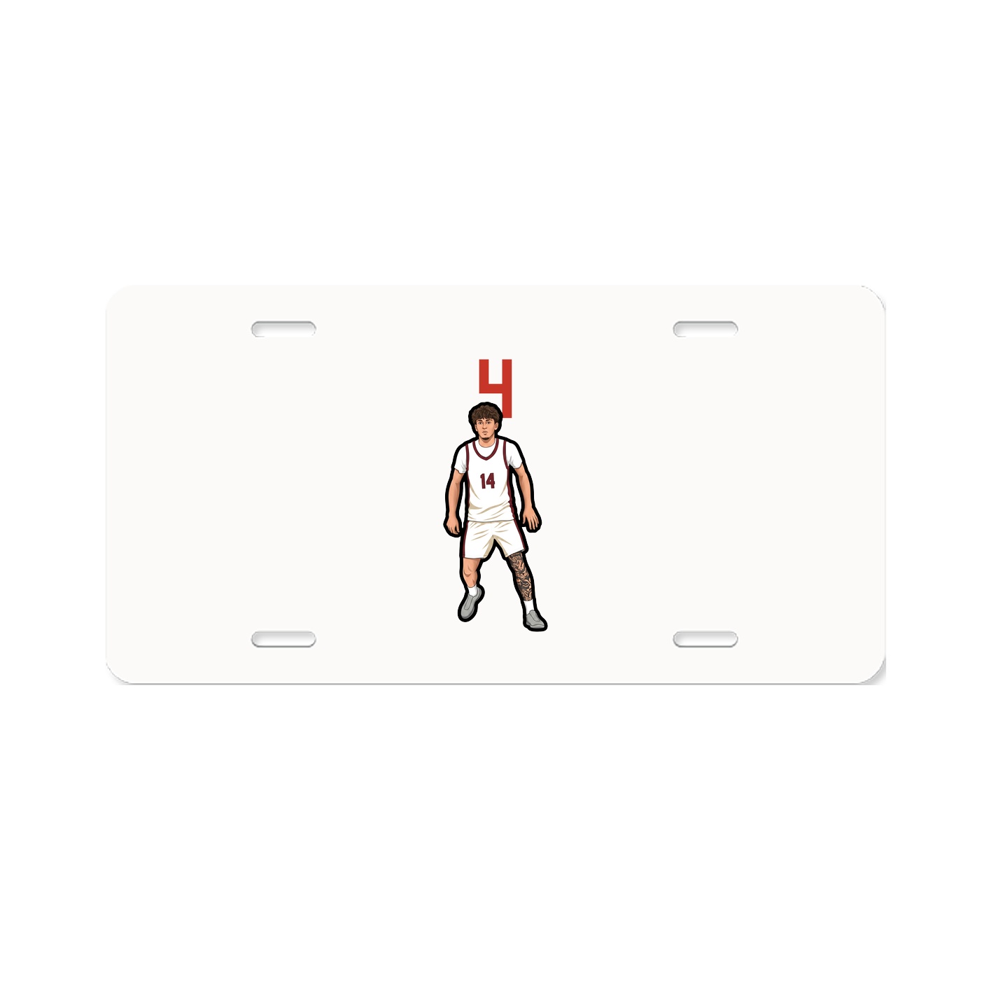 License Plate — Number Top in Classic