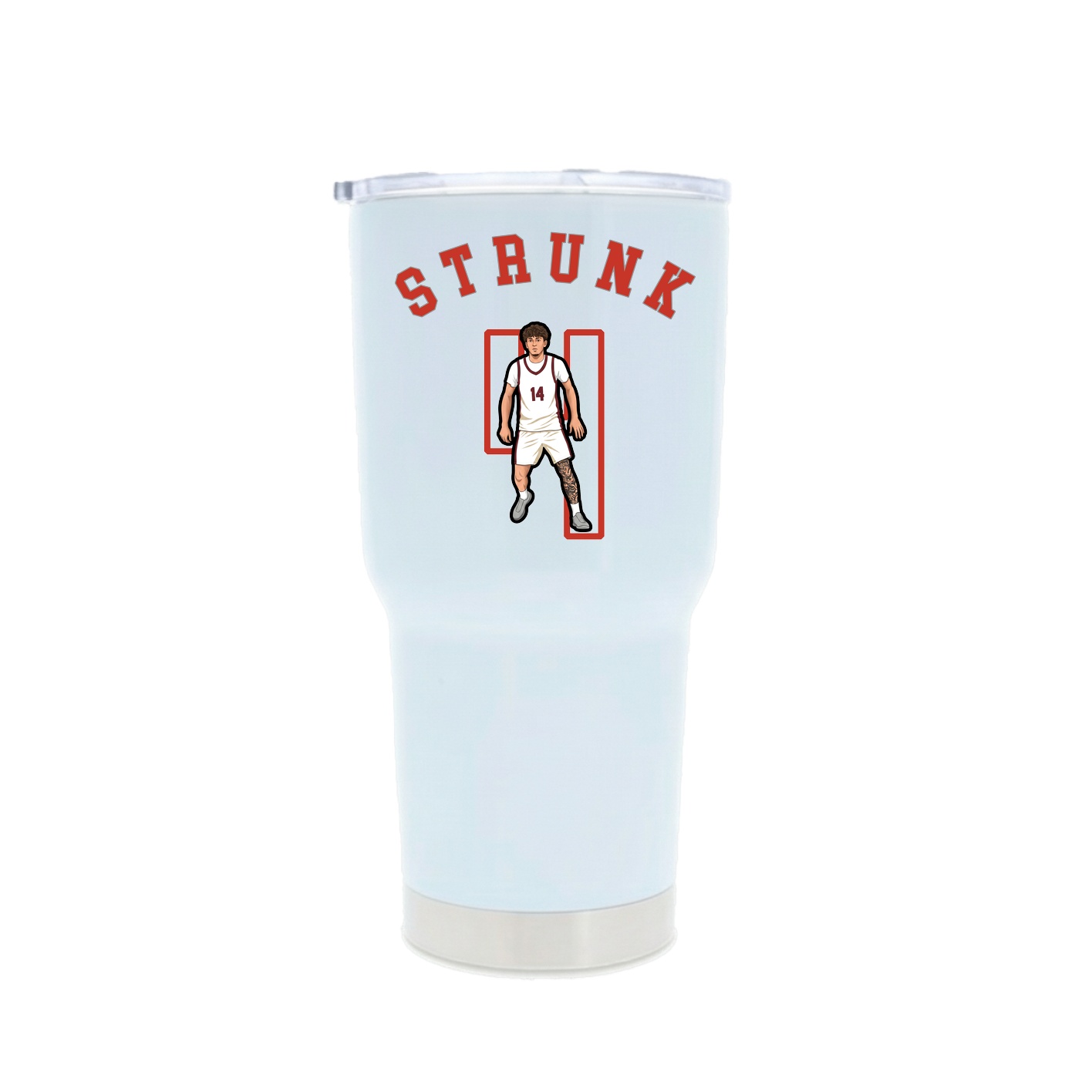 30oz Stainless Steel Tumbler — Shirsey Arch in White