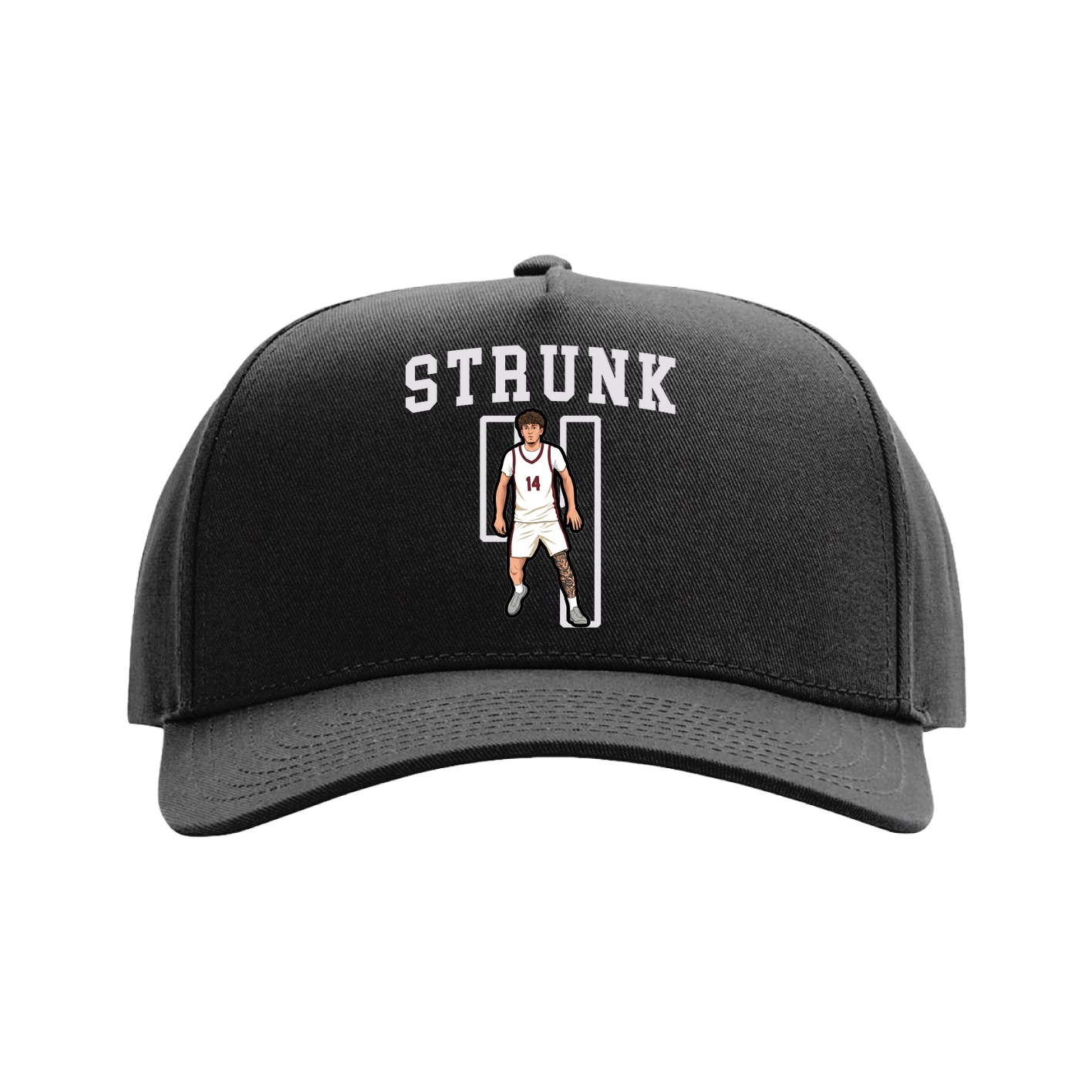 Full Fabric Five-Panel Champ Cap — Shirsey in Black