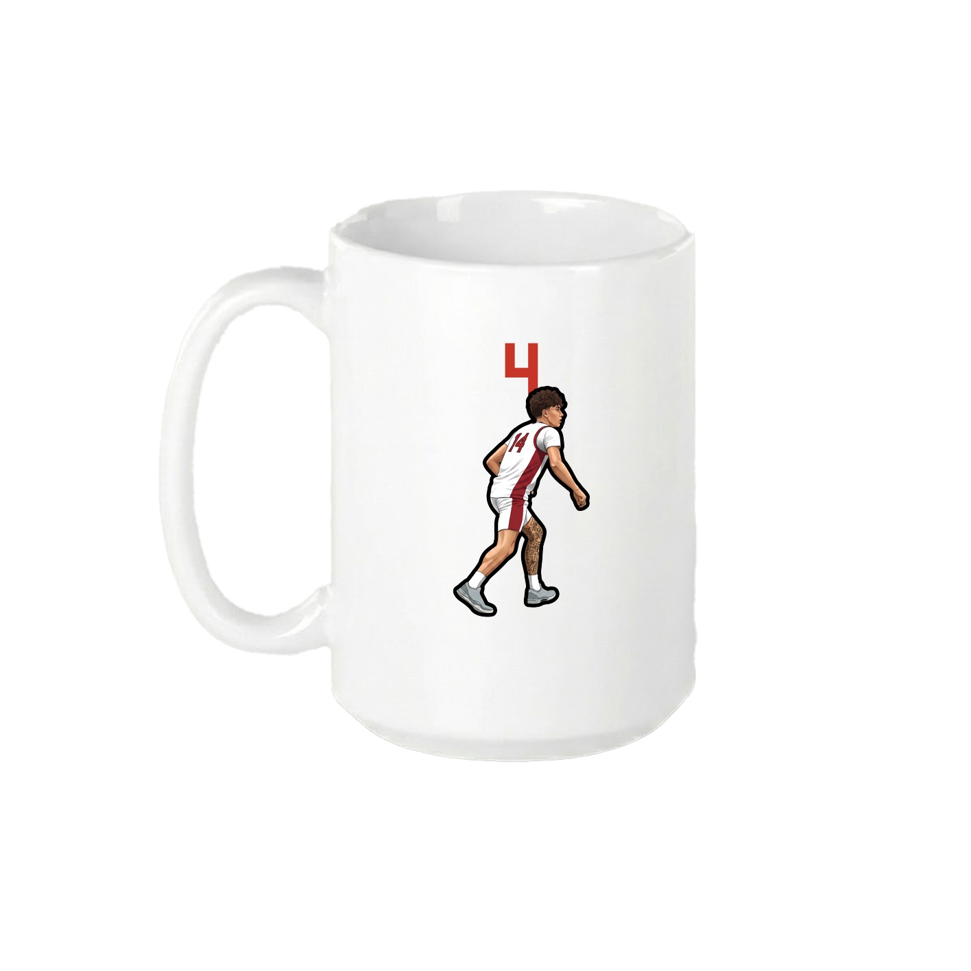 15oz Coffee Mug — Number Top in White