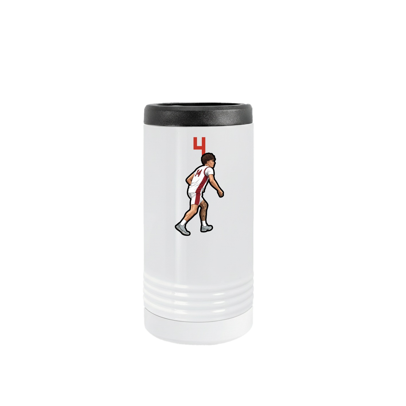 Slim Beverage Holder — Number Top in White