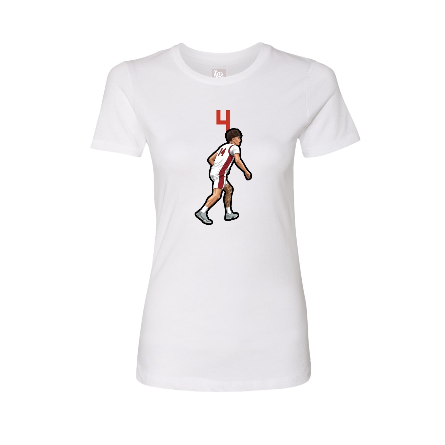 Womens Tee — Number Top in White