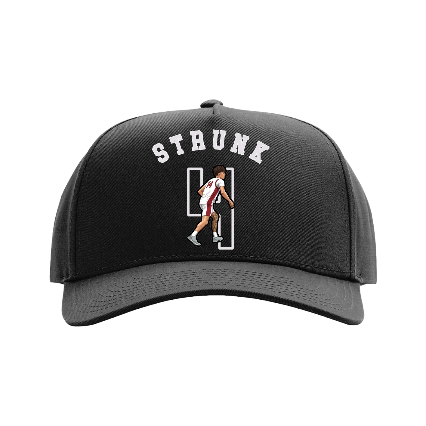 Full Fabric Five-Panel Champ Cap — Shirsey Arch in Black