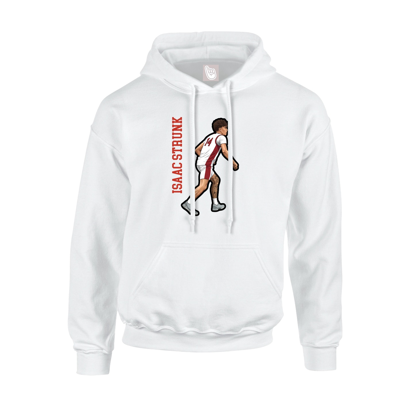 Hoodie — Name Vertical in White