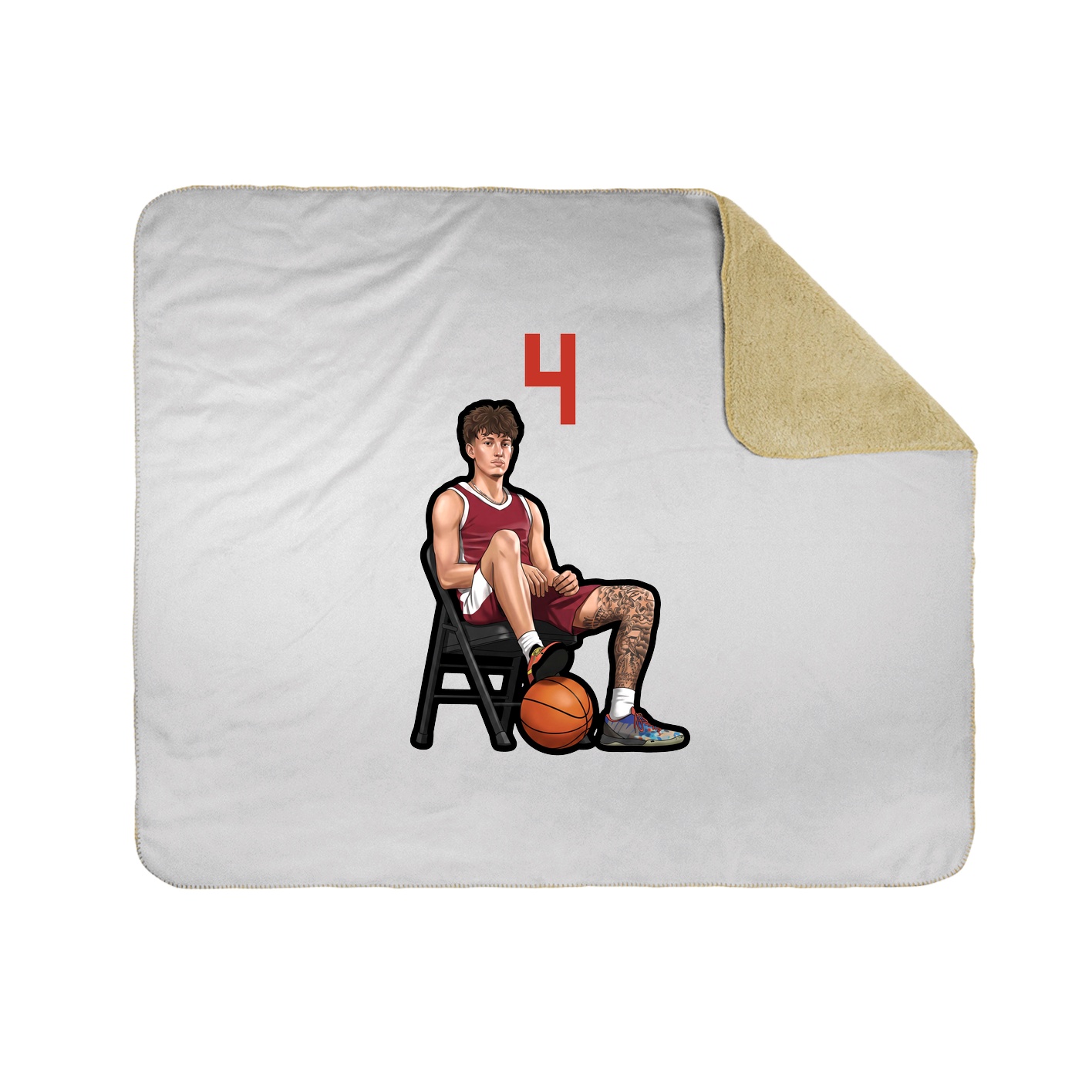 Throw Blanket — Number Top in White