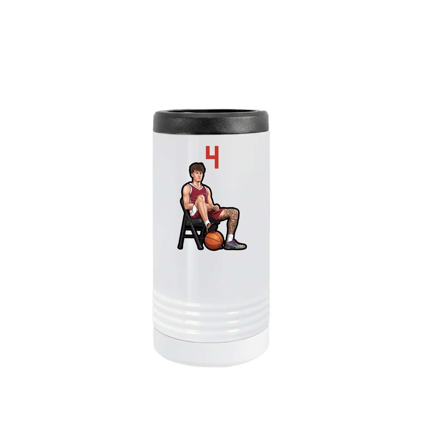 Slim Beverage Holder — Number Top in White