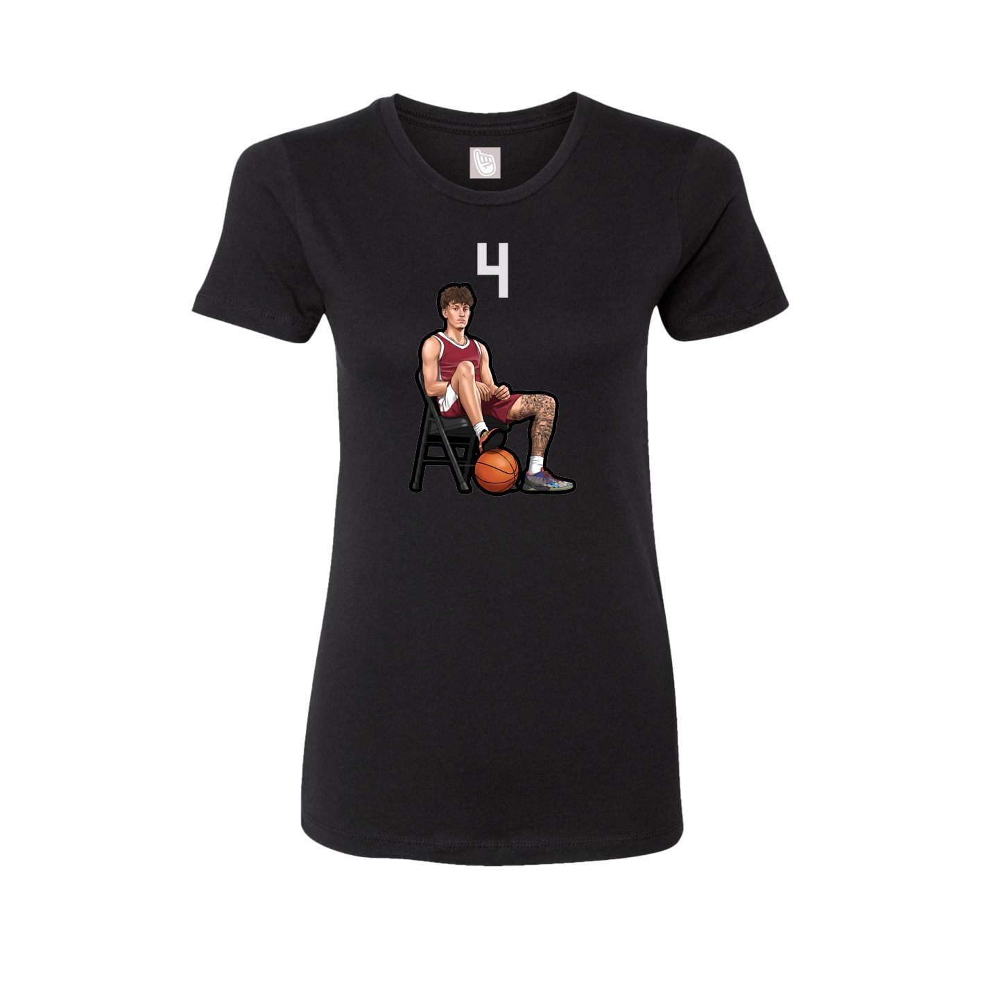 Womens Tee — Number Top in Black