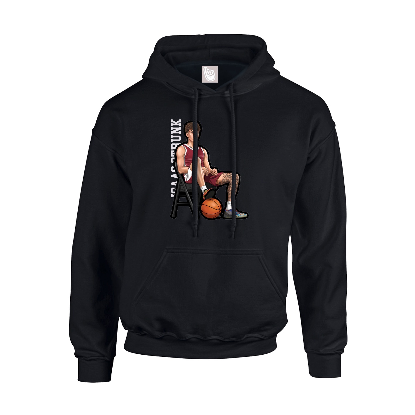 Youth Hoodie — Name Vertical in Black