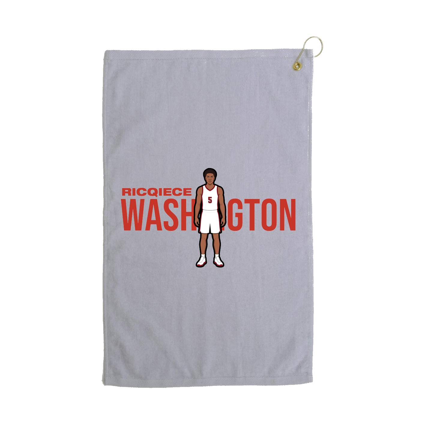Golf Towel — Player Name in Grey
