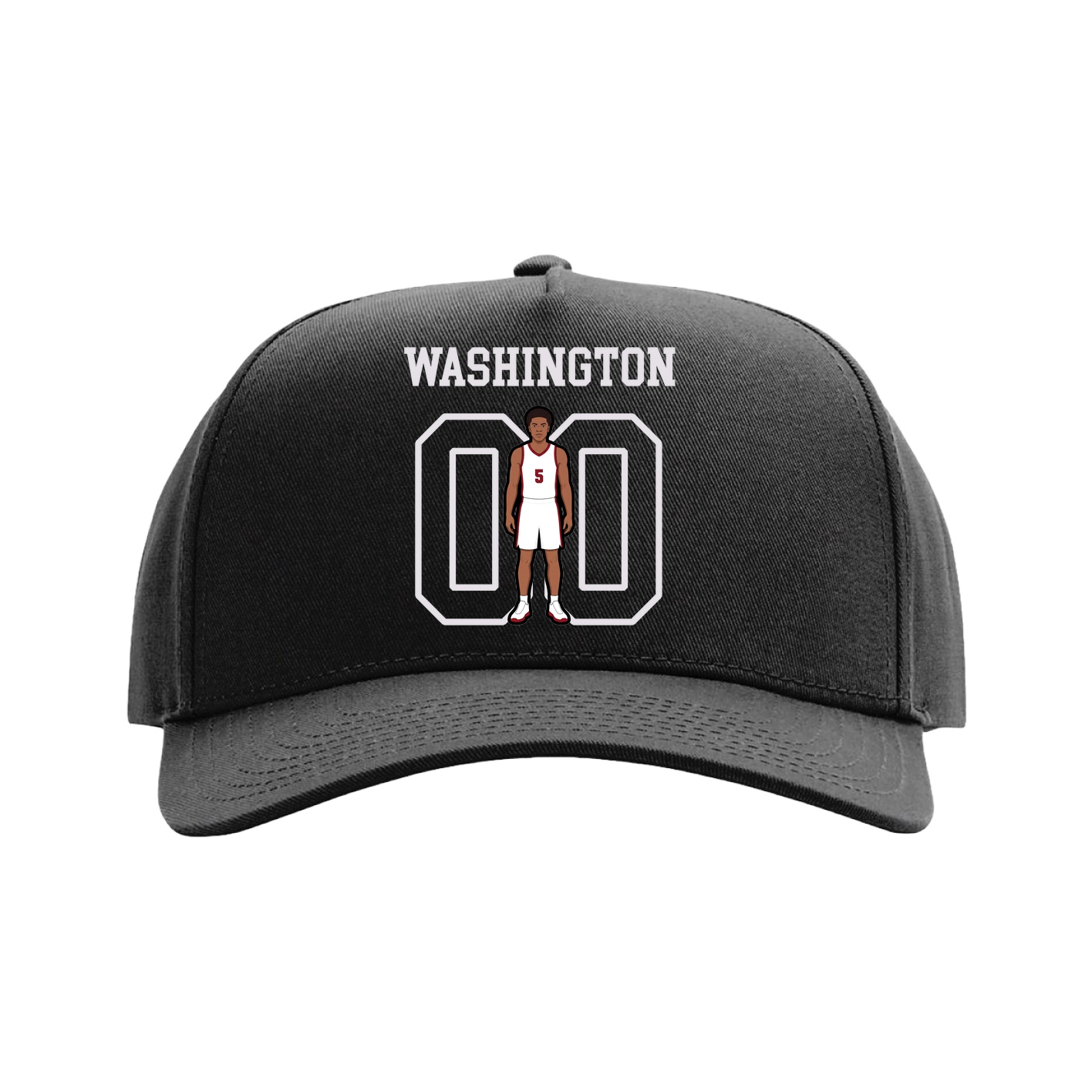 Full Fabric Five-Panel Champ Cap — Shirsey in Black