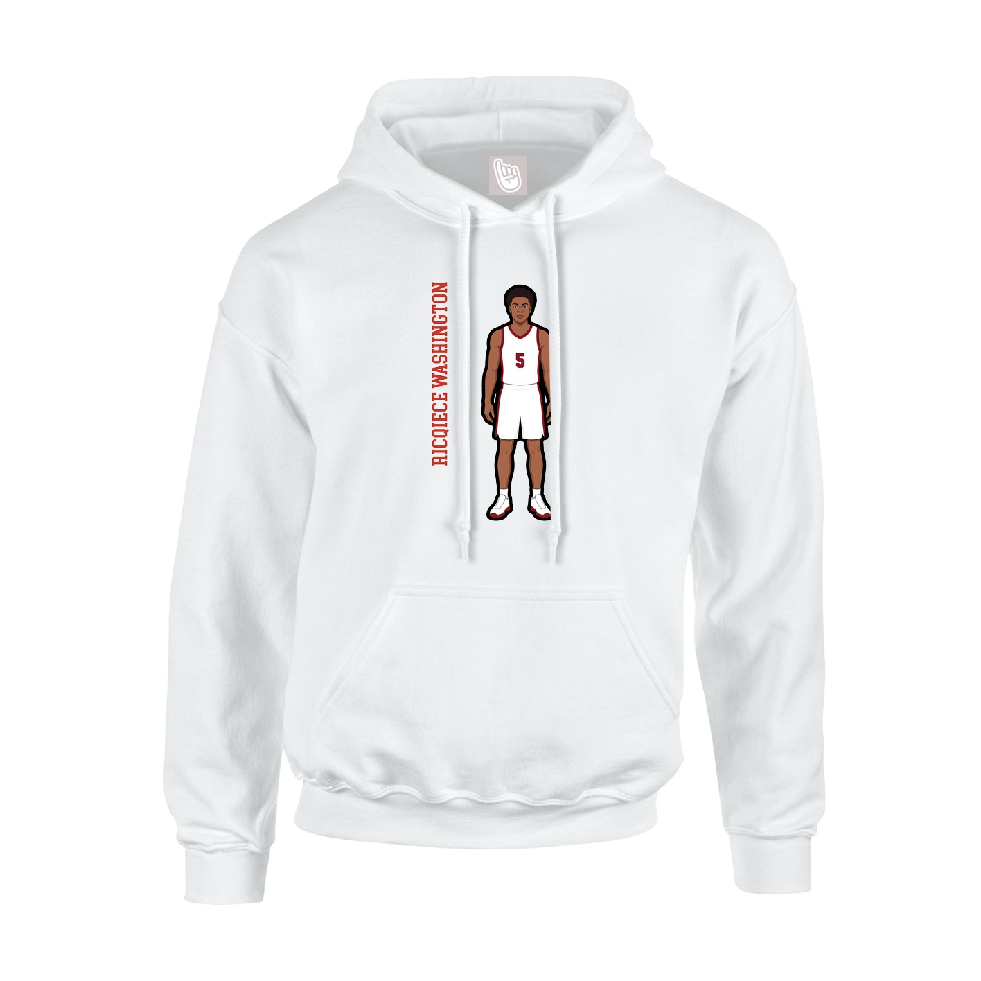 Hoodie — Name Vertical in White