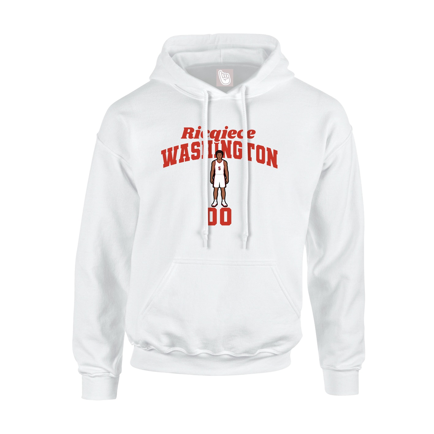 Youth Hoodie — Signature Arch in White