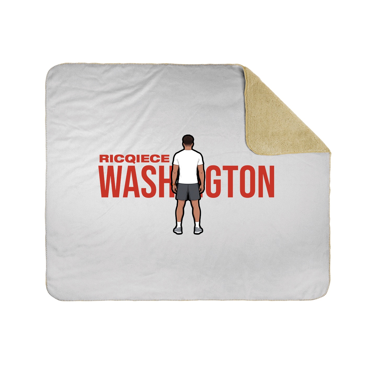 Throw Blanket — Player Name in White