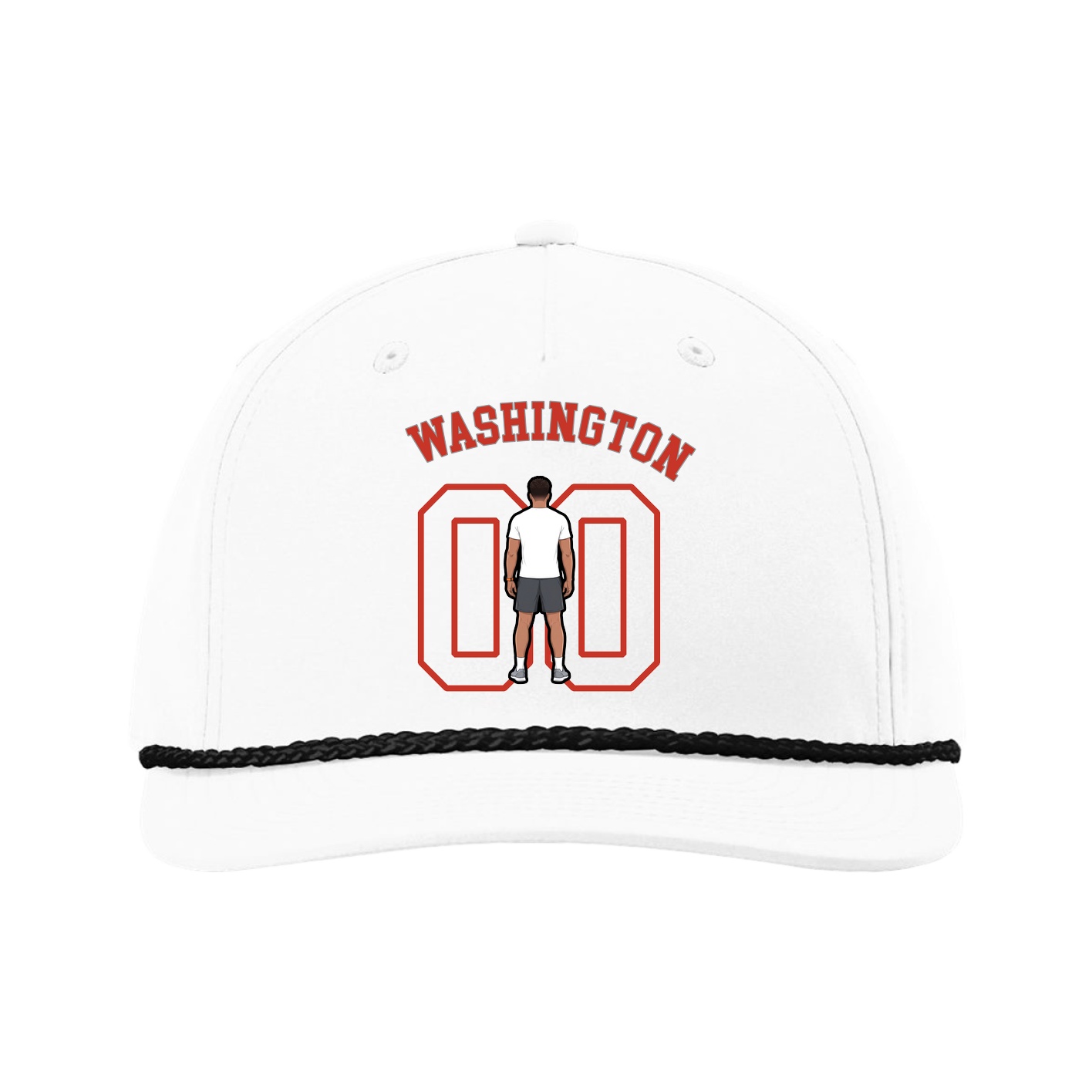 Five-Panel Classic Rope Cap — Shirsey Arch in White