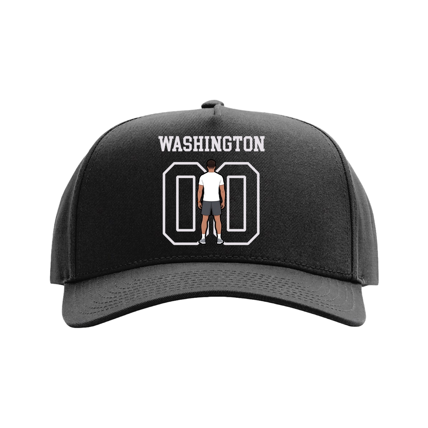 Full Fabric Five-Panel Champ Cap — Shirsey in Black