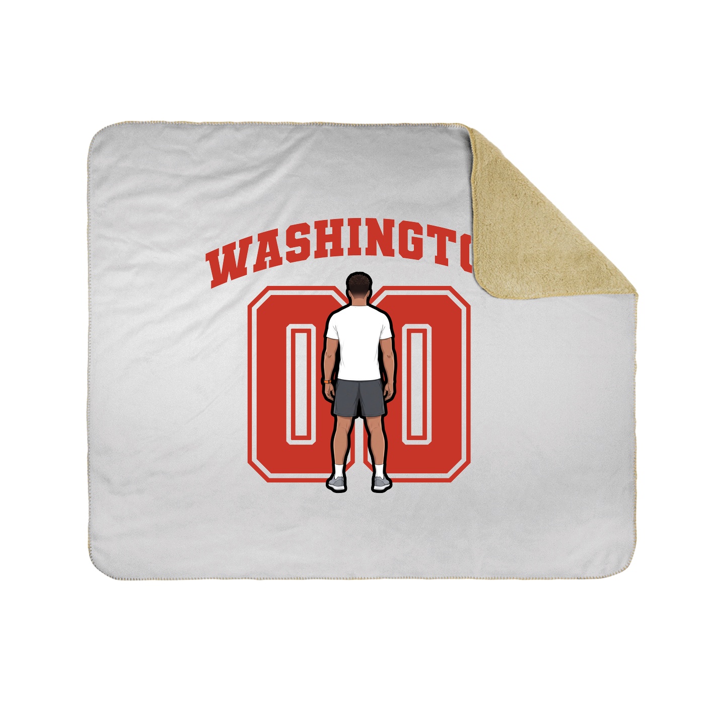 Throw Blanket — Number in White